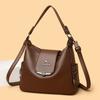 Retro Women's Bag Temperament, Versatile Soft Leather Texture Shoulder Bag, Large Capacity Can Be Carried Crossbody Mother Bag
