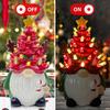 Lighted Christmas Gnome Tree Small Resin Faceless Old Man Christmas Tree Decoration for Holiday