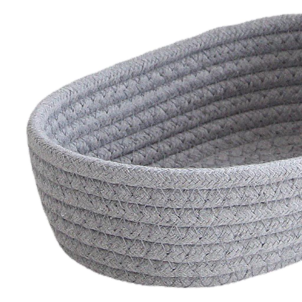 3PCS Cotton Rope Storage Basket Woven Nordic Oval Organizer Container Bins Decorative Desktop Storage Boxs for Clothes Books Towels Cosmetics