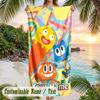 Amazing World of Gumball Beach Towel, Personalized Custom Text, Quick Dry Soft Large Towel For Swimming Pool Travel