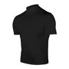 2024 Summer Men's Solid Color Short-Sleeve High-Neck T-Shirt