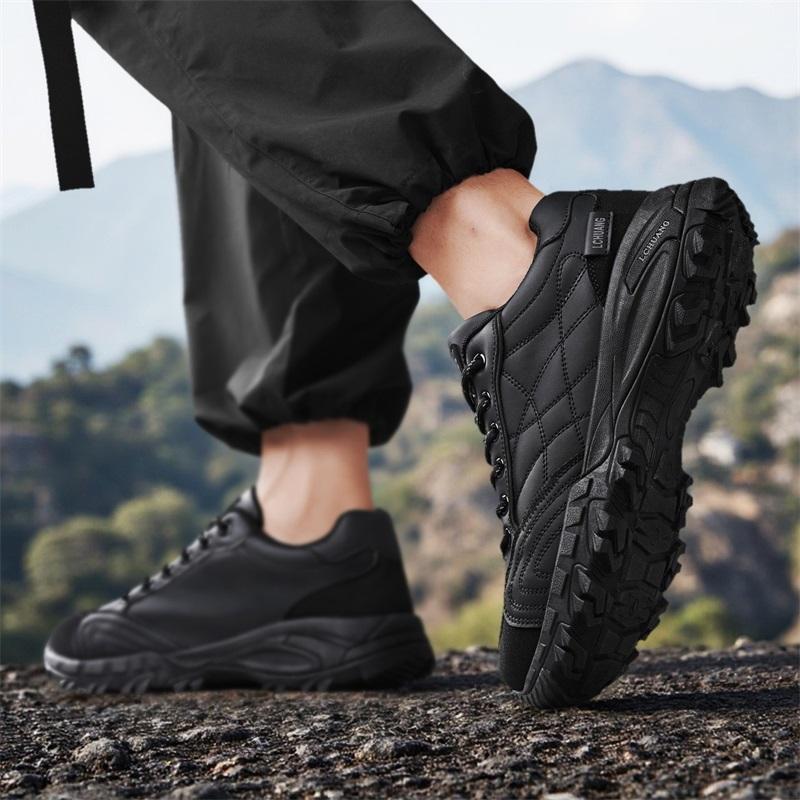 Men Casual Sneakers Shoes Anti-slip Low-top Outdoor Sports Shoes Men Lace-up Flat Comfortable Soft Breathable Hiking Shoes men