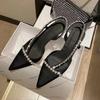 NEW Diamond Embellied High Heel Sandals Women's Spring 2025 Pointed Toe Covering Front Hollow Out Thin Heel Faionable