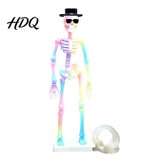 Desktop Fish Tank Decorations Dancing Skeleton Aquarium Bubbler with Adjustable Air Flow Underwater 3D Printed Unique for Powered Moving Skull