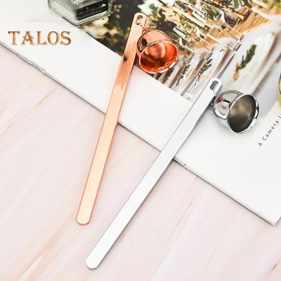 Zvonový zhášeč svíček s dlouhou rukojetí Leštěná nerezová čajová svíčka Čajová svíčka Knot Flame Snuffer Zátka svíčky Příslušenství ke svíčkám