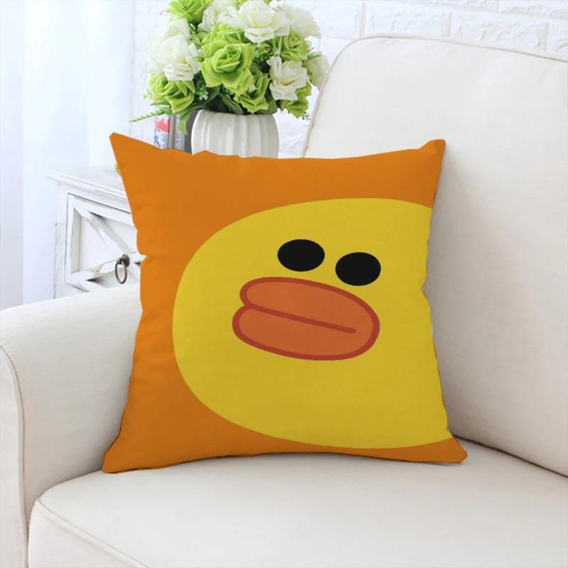 Cute Little Yellow Duck Pattern Pillowcase Car Ornaments Office Living Room Sofa Home Pillowcase