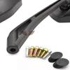 Black Universal Motorcycle Rear View Side Rearview Mirrors 8mm 10mm For Yamaha FZ1 FAZER FZ6 FZ6R FZ8 XJ6 MT-07 MT-09 FZ9 FZ-09