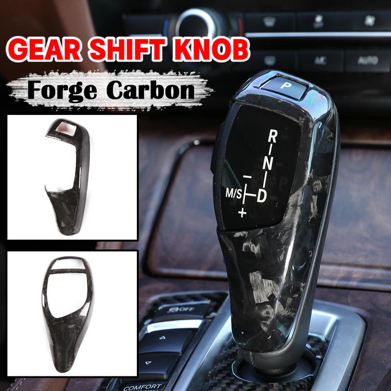 Car Real Carbon Fiber Texture Gear Shift Panel Frame Gear Knob Cover Head Trim For BMW F30 F10 F15 F07 F20 F21 F34 F35 3GT 5GT