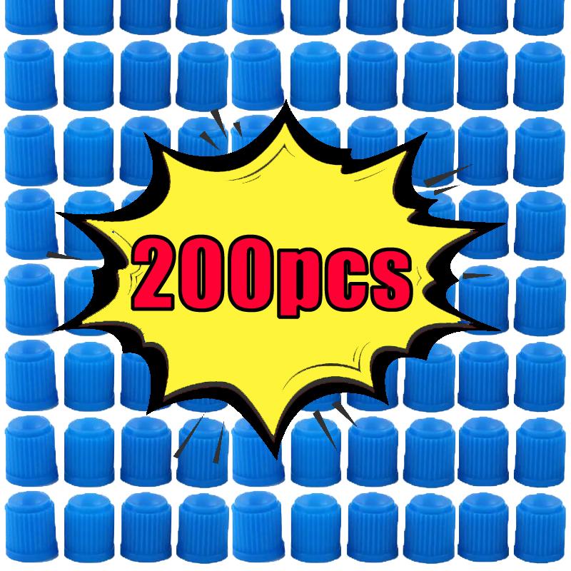 200pcs Wheel Tire Valve Caps Tyre Rim Stem Covers Airdust Waterproof for Car Automobiles Motorcycles Trucks Bikes 6 Colors