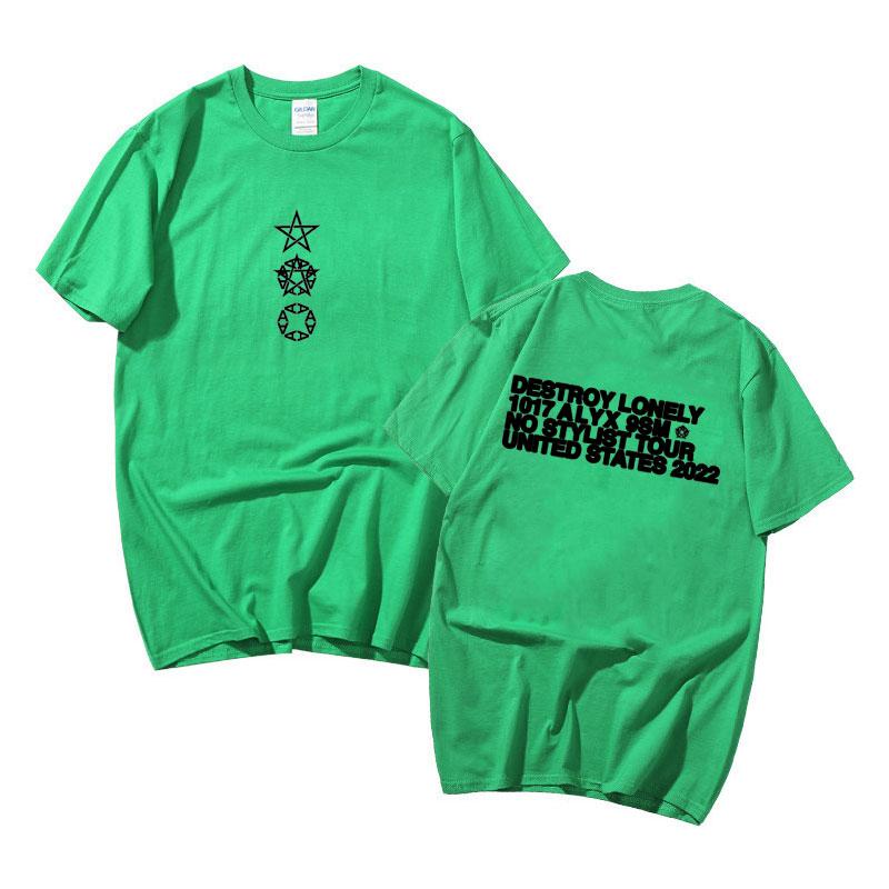 

Rapper Destroy Lonely Alyx Double Sided Print Tshirt Men Hip Hop Rap T-shirt Man Street T Shirt Mens Oversized 100% Cotton Tees 4XL