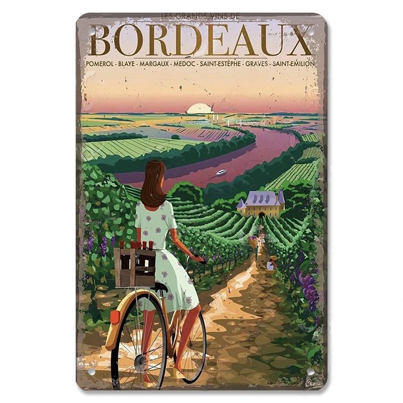 Metal Tin Signs Travel City Girls Posters Plaque Monaco Rome Biarritz Venice Metal Poster Vintage Wall Art Bar Club