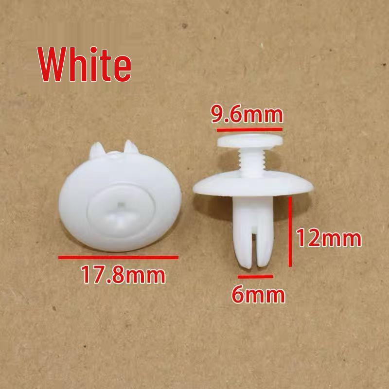 

Универсальный набор клипс для дверной панели и обивки потолка автомобиля 6 мм 6mm Universal белый