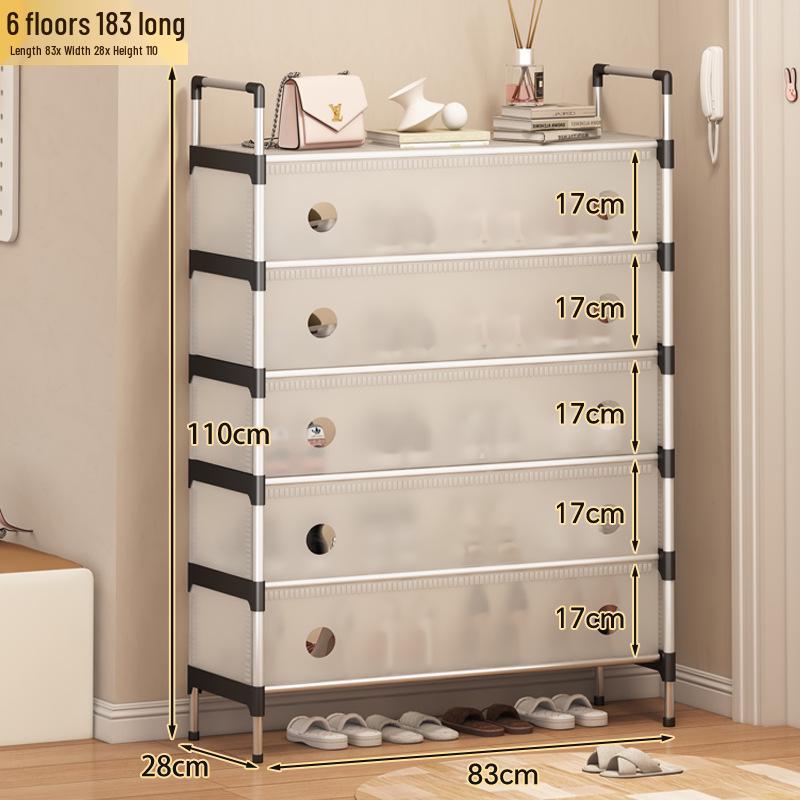 Platzsparendes Mehrschicht-Schuhregal mit Staubschutz für Wohnheime