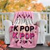 KPOP Flannel Blanket Soft Warm All-Season Throw, Design for Camping, Car Travel, Hiking Sofa, Bed, Office Perfect Gift for Parties