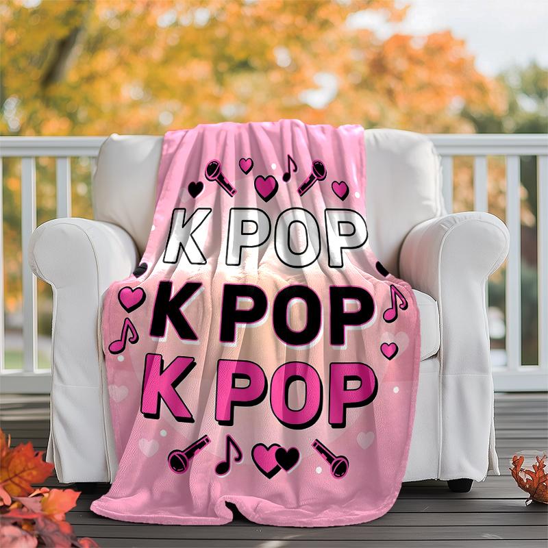 KPOP Flannel Blanket Soft Warm All-Season Throw, Design for Camping, Car Travel, Hiking Sofa, Bed, Office Perfect Gift for Parties
