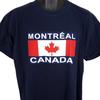 Vintage Montreal Canada T Shirt Mens Size XL Blue Y2K Travel Destination