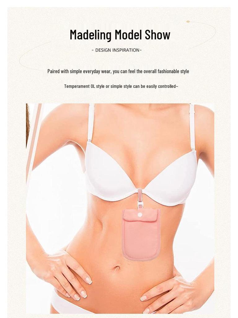 Nylon Ultra-Thin Hidden Underwear Coin Card Holder for Women