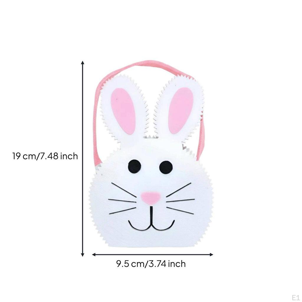Easter Bunny Candy Basket, Fabric Gift Bag, Kids Nonwoven, Seasonal Decor, Random Design