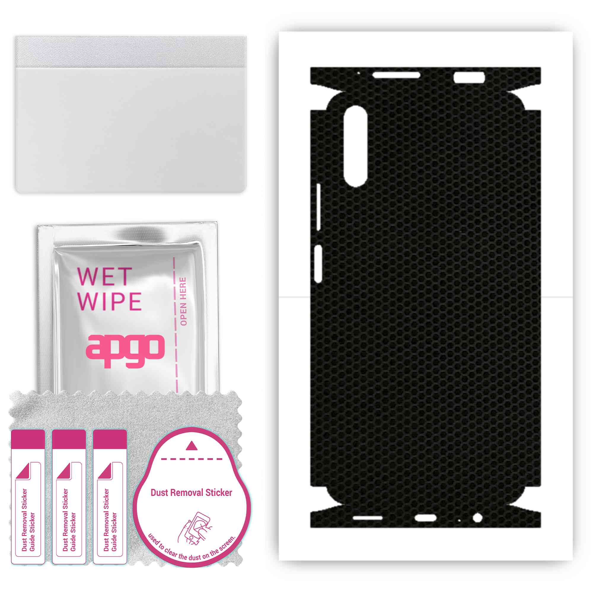 

Apgo Protective Skin Sticker for the back+sides compatible with Honor 9X, Full Wrap Film, Foil, Vinyl - Pattern Matrix