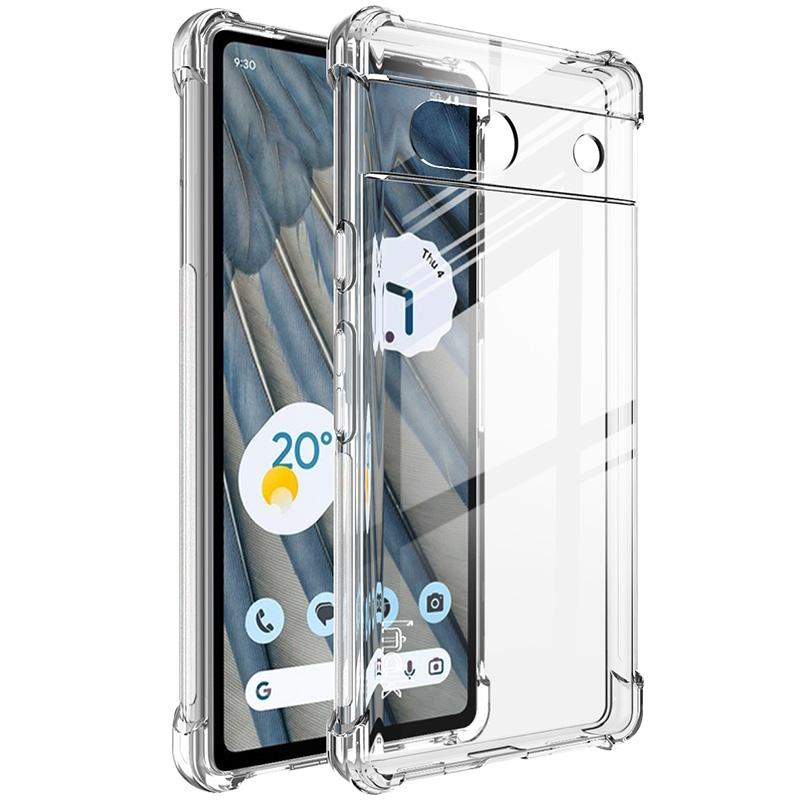 

IMAK For Google Pixel 7a Clear Soft TPU Phone Case Airbag Anti-Fall Shockproof Cover Transparent