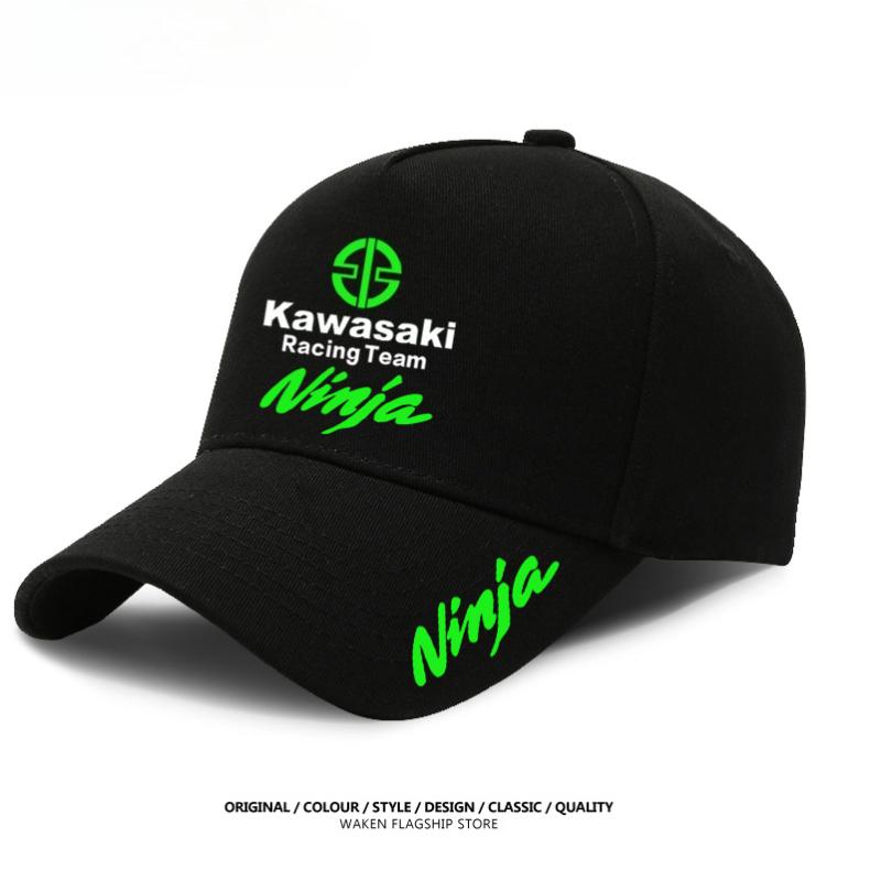 

Kawasaki Ninja Racing Team Baseball Caps Embroidery Sunscreen Hat Snapback Men Women Adjustable Outdoor Sports Caps Hip Hop Hats 2(54-62CM)