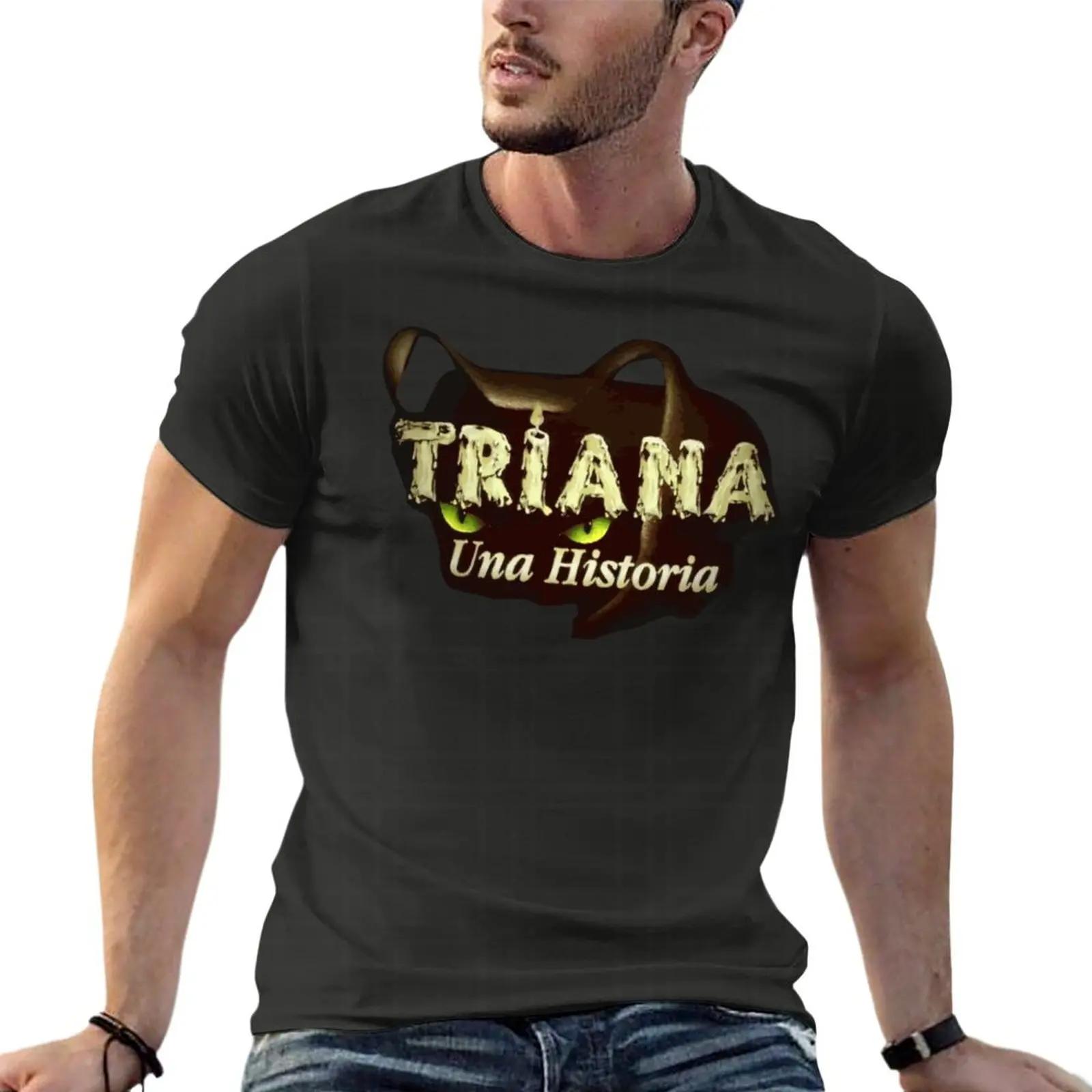 

Triana Una Historia Oversize T Shirts Branded Men Clothing Short Sve Streetwear Large Size Top Tee S