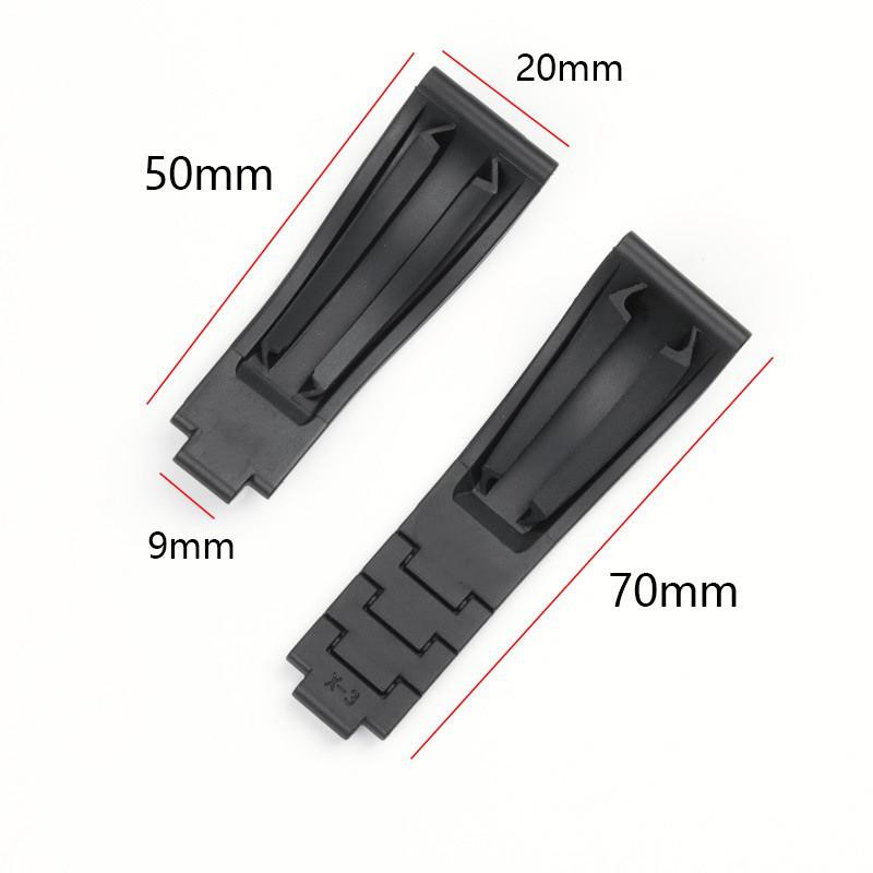 Rolex Silikon Uhrenarmband mit Ratschen-Mikroverstellschließe, 20mm Konvexer Stil