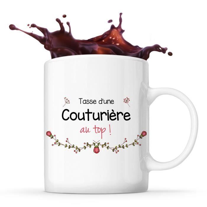 Mug - Couturière - Imprimé Recto/Verso - Résistant Lave-Vaisselle - 325 ml - Cadeau Idéal