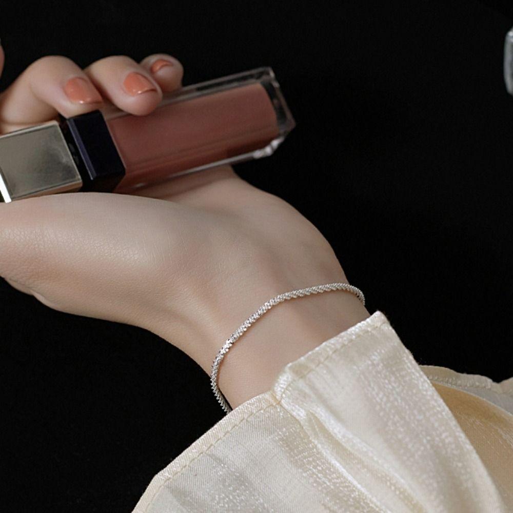 Elegant Thin Chain Bracelet Geometry Shining Bracelet Temperament Simple Metal Bracelet  Gift