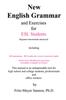 New English Grammar for ESL Students Kitabı