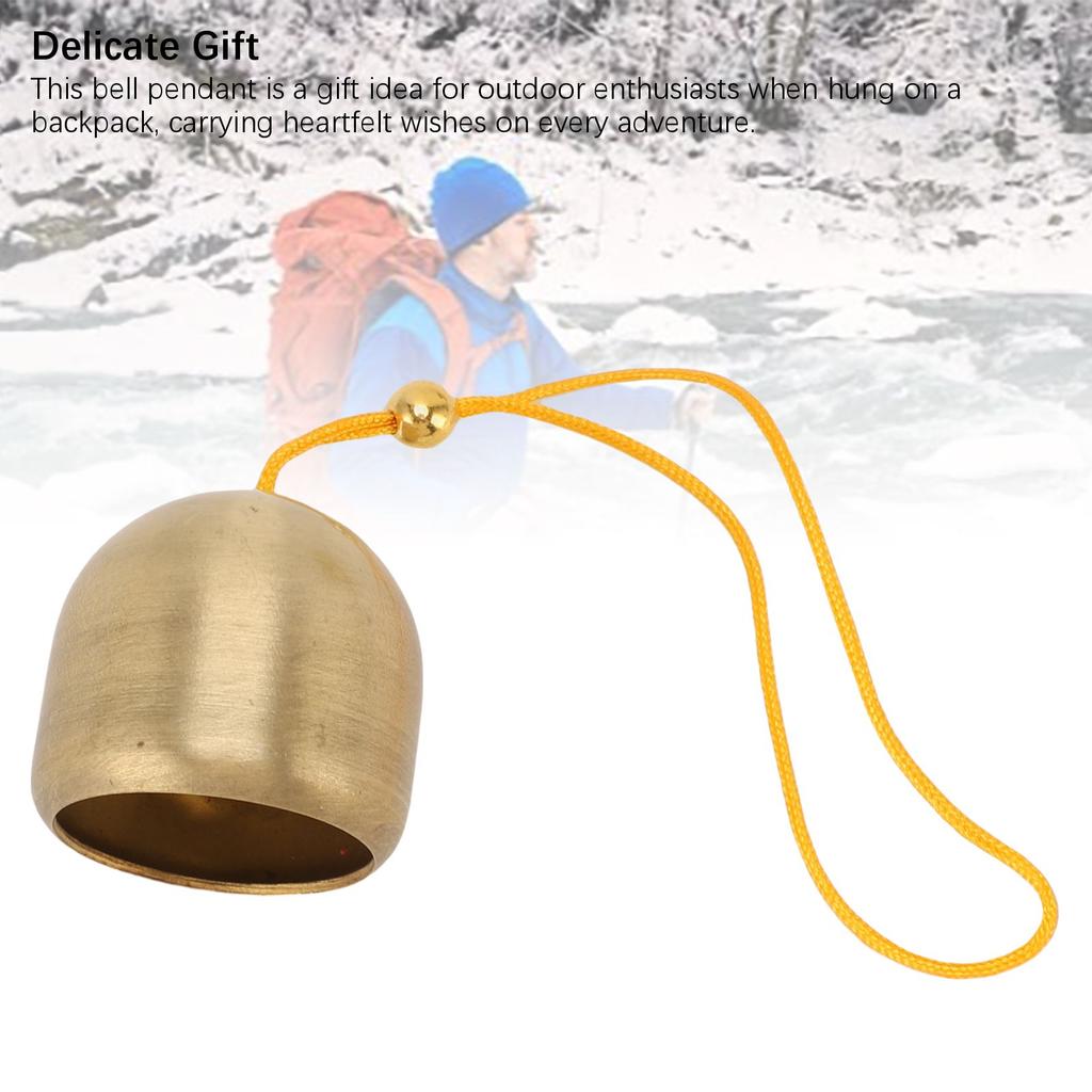 Hanging Bell Brass Clear Crisp Sound Versatile Bag Decor for Students Outdoor Enthusiasts Gift