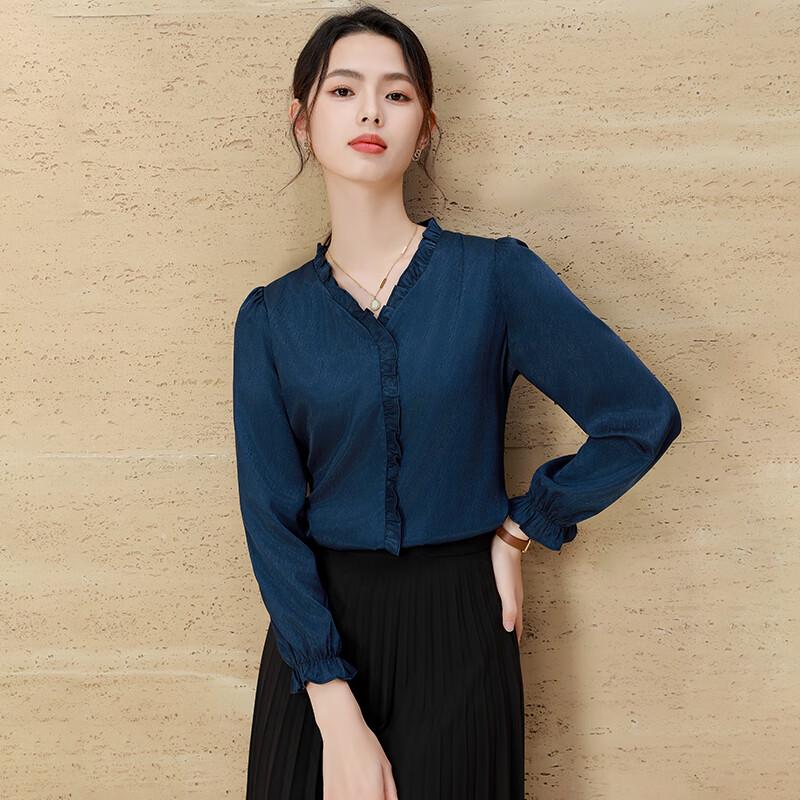 

Женская блузка Teluoman с V-образным вырезом и длинным рукавом 4XL