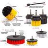 23 Pcs Brush Attachment Drill Set with Polishing Attachment Cordless Screwdriver for Car Rims Bathtub Sink Kitchen Wheels Grill