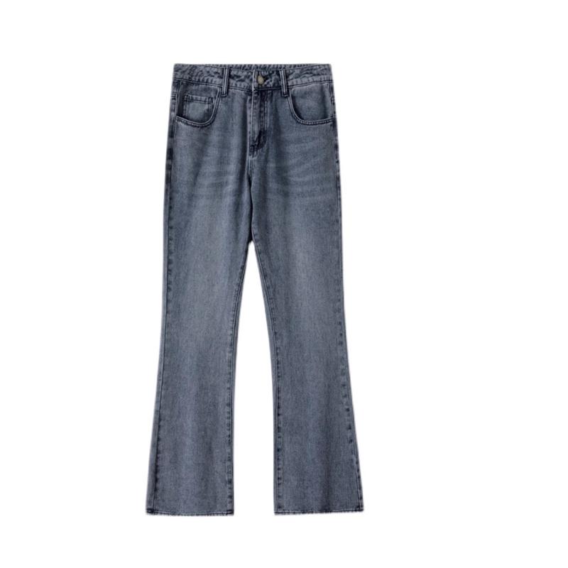 Men's Denim Flared Jeans Men's Mid Rise Stretch Light Blue Jeans