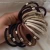 Korean Style High Elasticity Black Hair Tie for Women - Durable, Flexible Rubber Band for Ponytails and Hair Accessories