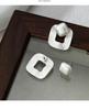 Trendy Geometric Square Stud Earrings for Women - Hip Hop Celebrity Style, High-End Design