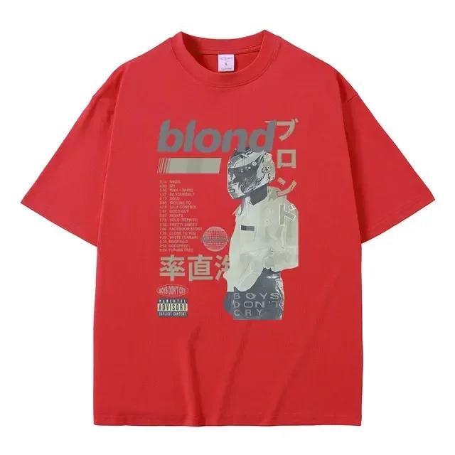 Best Famous Rapper Frank T-shirt Male Blond Hip Hop Tshirt Ocean Oversized T Shirt Men Women Fashion Rap Vintage Tees Streetwear