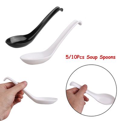 5/10 adet ev restoran mutfak çorba kaşığı kepçe kaşık plastik japon tarzı Ramen şehriye çorba kaşığı sofra takımı