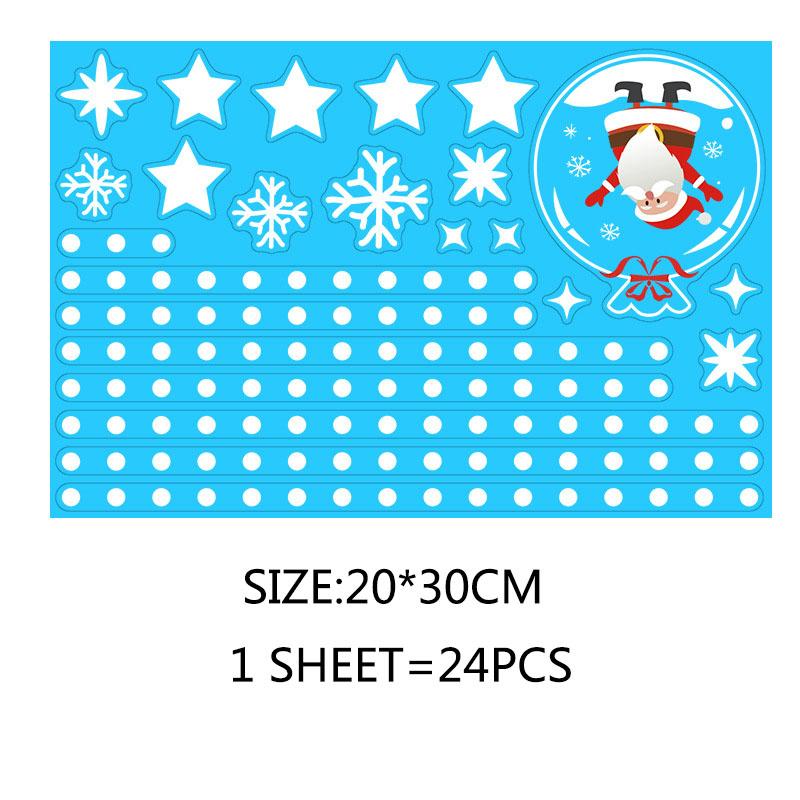 Beautify Static Sticker Home Windows PVC Large Snow Flake Wall Sticker Christmas New Year Party Elk Glass Dress Up Santa