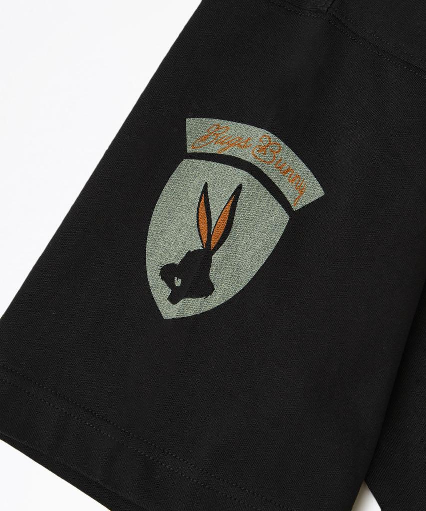 OUTSTANDING [Looney Tunes] Half Sleeve Tee(Bugs Bunny)_Black