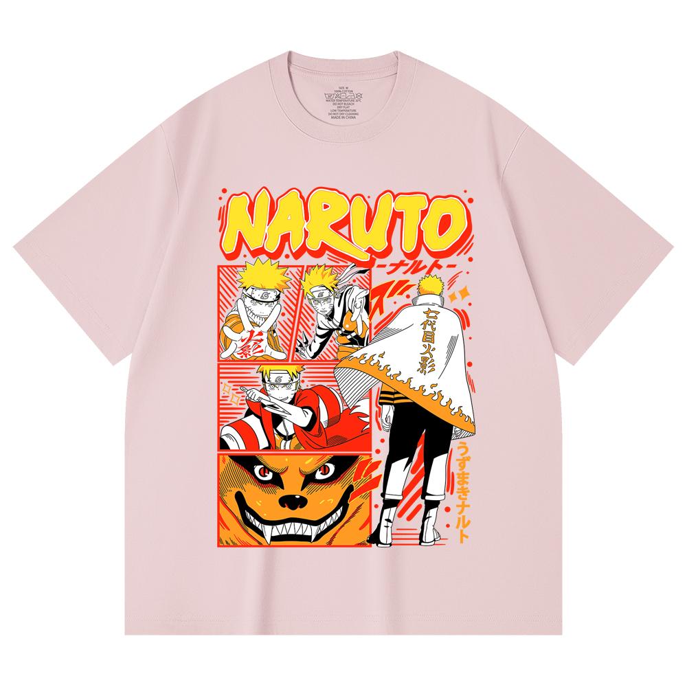 230 Gsm 100% Cotton Naruto V2 Hokage Print Unisex Heavy Cotton T Shirt