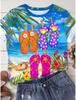 Summer Beautiful Flower 3D Print T-shirts Women Streetwear Casual Fashion Y2k Short Sleeve T Shirt O-neck Tees Tops Clothing