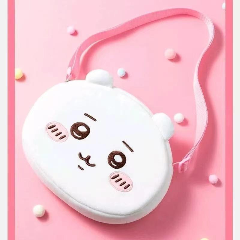 Usagi Chiikawa Plush Cartoon Face Handbag – Single Shoulder Funny Expression Bag