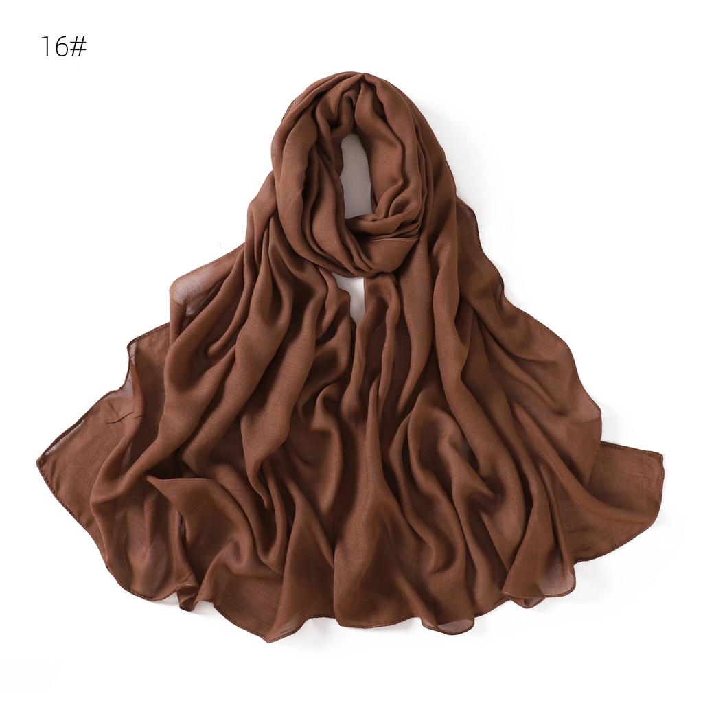 Rayon Viscose Hijab Women Muslim Scarf Shawls Abaya Women Veil Headscarf Wraps Plain Islamic Turban Headbands Foulard