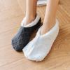 Women's Warm Solid Color Floor Socks Winter Home Non Slip Plush Knitted Coral Fleece Socks Indoor Sleep Soft Thick No Show Socks