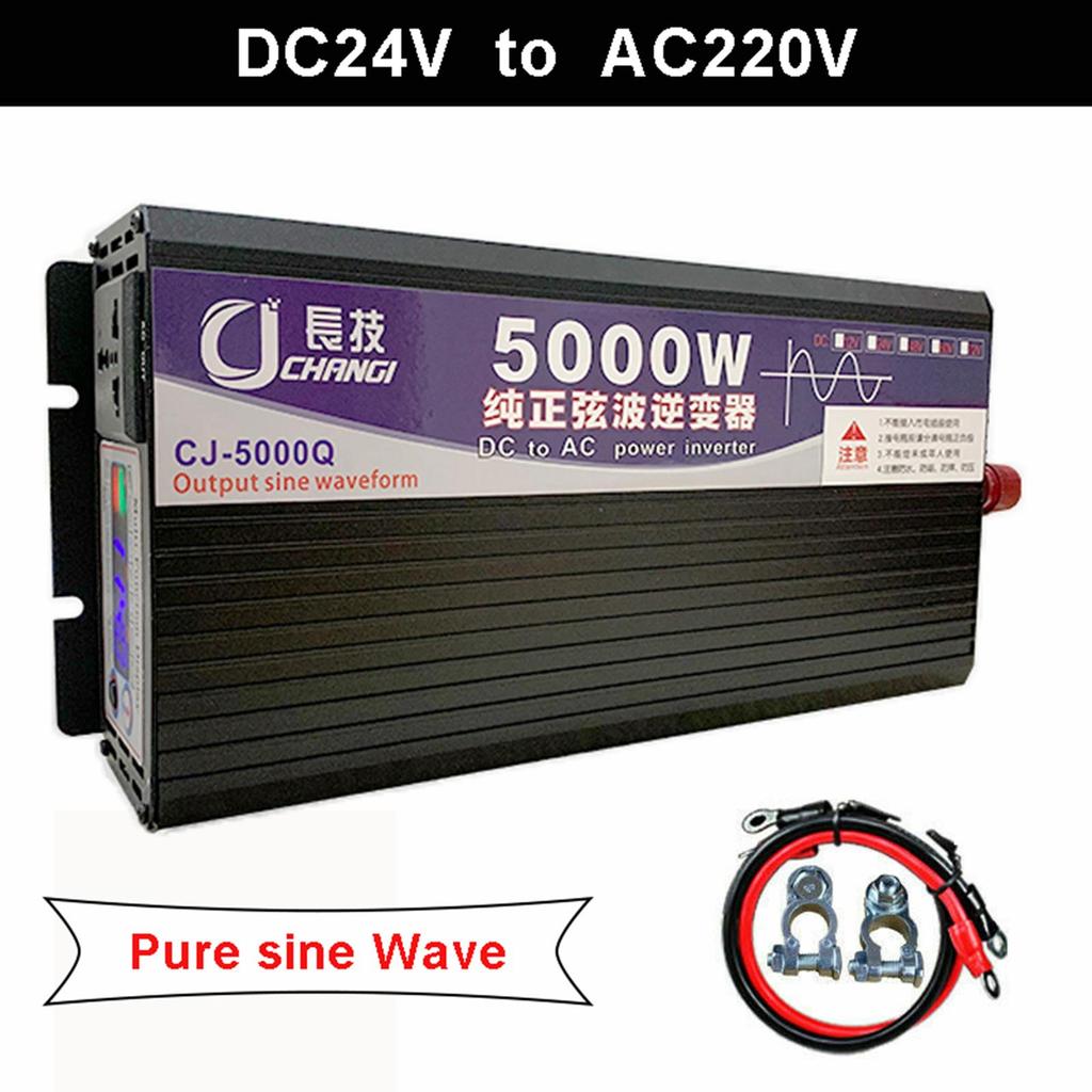 Pure Sine Wave Power Inverter 5000W Converter DC 12V/24V/48V To AC 220V