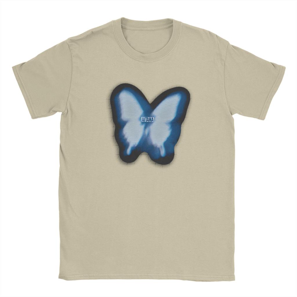 Butterfly Aitana T Shirt Beach  Vintage T Shirts Cotton Hipster Tshirt For Unisex Short Sleeve Print Clothes