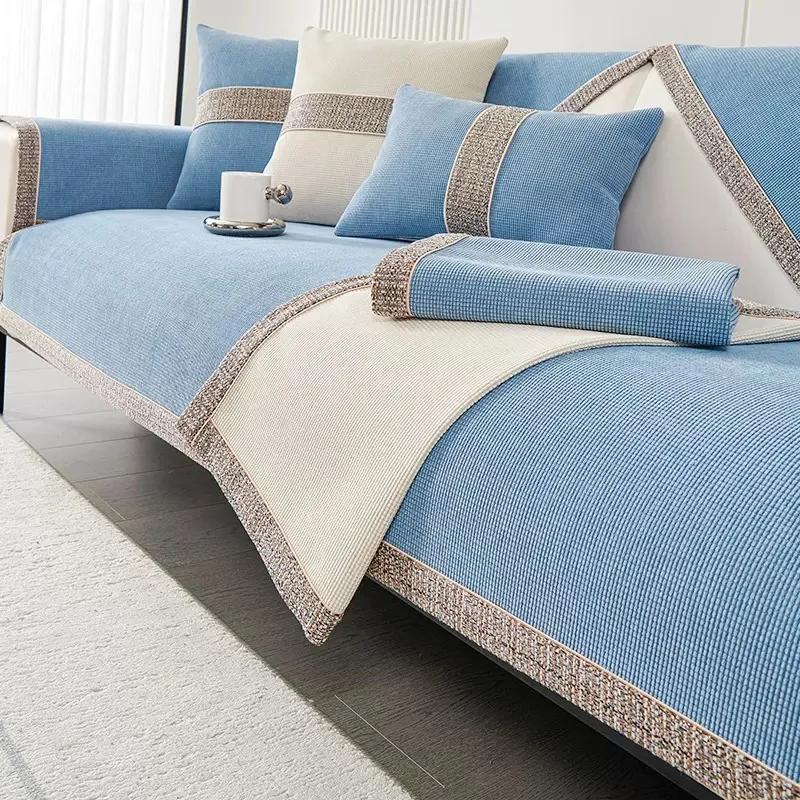 Nový Four Seasons Universal Potah na pohovku Měkký žinylkový Potah na pohovku Proti poškrábání proti domácím mazlíčkům Protiskluzová podložka na pohovku do obývacího pokoje