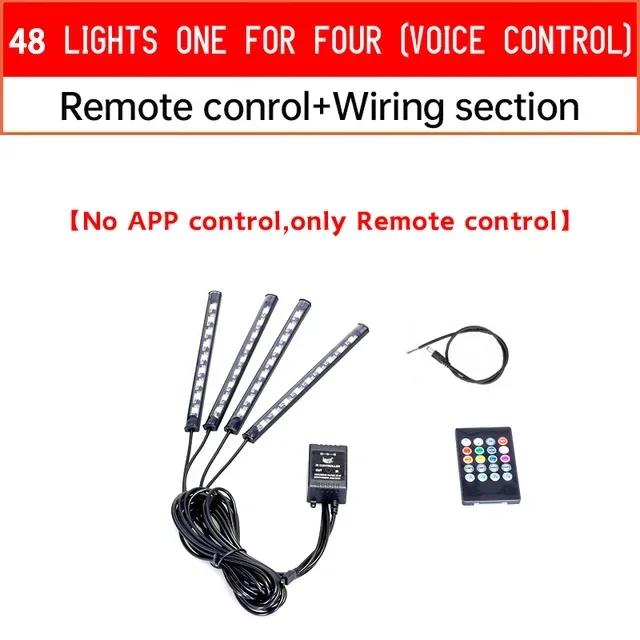 12V Motorcycle Led Light Multi-Color Atmosphere Light Sound Control Decorative Neon Lamp For Harley Yamaha Honda Kawasaki Suzuki