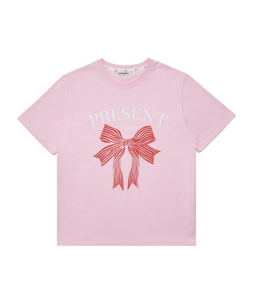 Metapeo Met Gift Printed Short Sleeve T-Shirt Pink